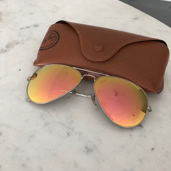 Ray-Ban Accessories - Ray Ban aviator Large metal orange reflection